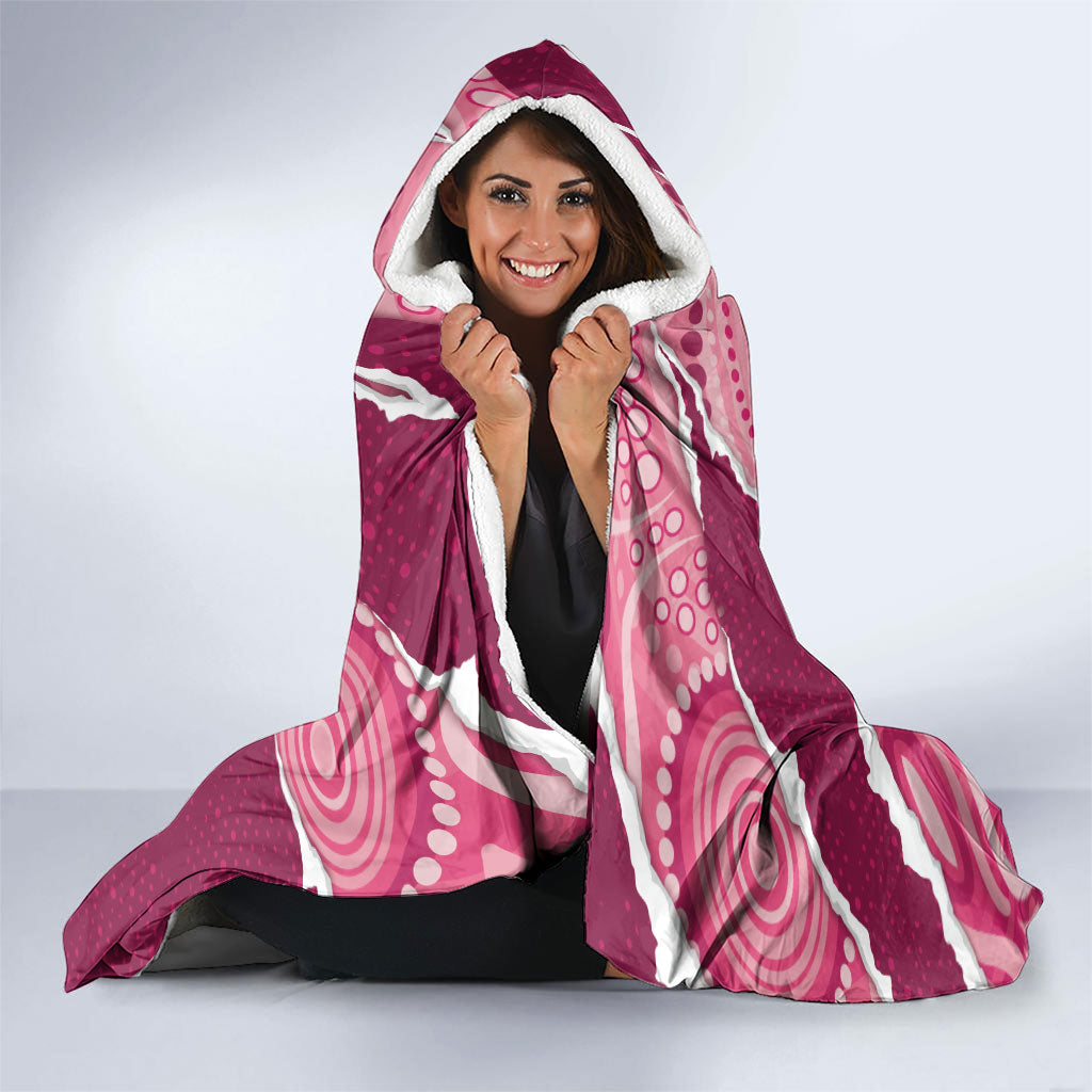 QLD Maroons Rugby Custom Hooded Blanket Go Cane Toads Sporty Aboriginal Art