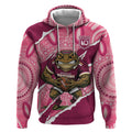QLD Maroons Rugby Custom Hoodie Go Cane Toads Sporty Aboriginal Art
