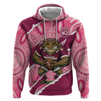 QLD Maroons Rugby Custom Hoodie Go Cane Toads Sporty Aboriginal Art