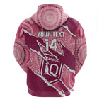 QLD Maroons Rugby Custom Hoodie Go Cane Toads Sporty Aboriginal Art