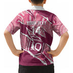 QLD Maroons Rugby Custom Kid Hawaiian Shirt Go Cane Toads Sporty Aboriginal Art LT14