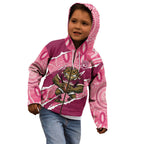 QLD Maroons Rugby Custom Kid Hoodie Go Cane Toads Sporty Aboriginal Art