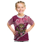 QLD Maroons Rugby Custom Kid T Shirt Go Cane Toads Sporty Aboriginal Art