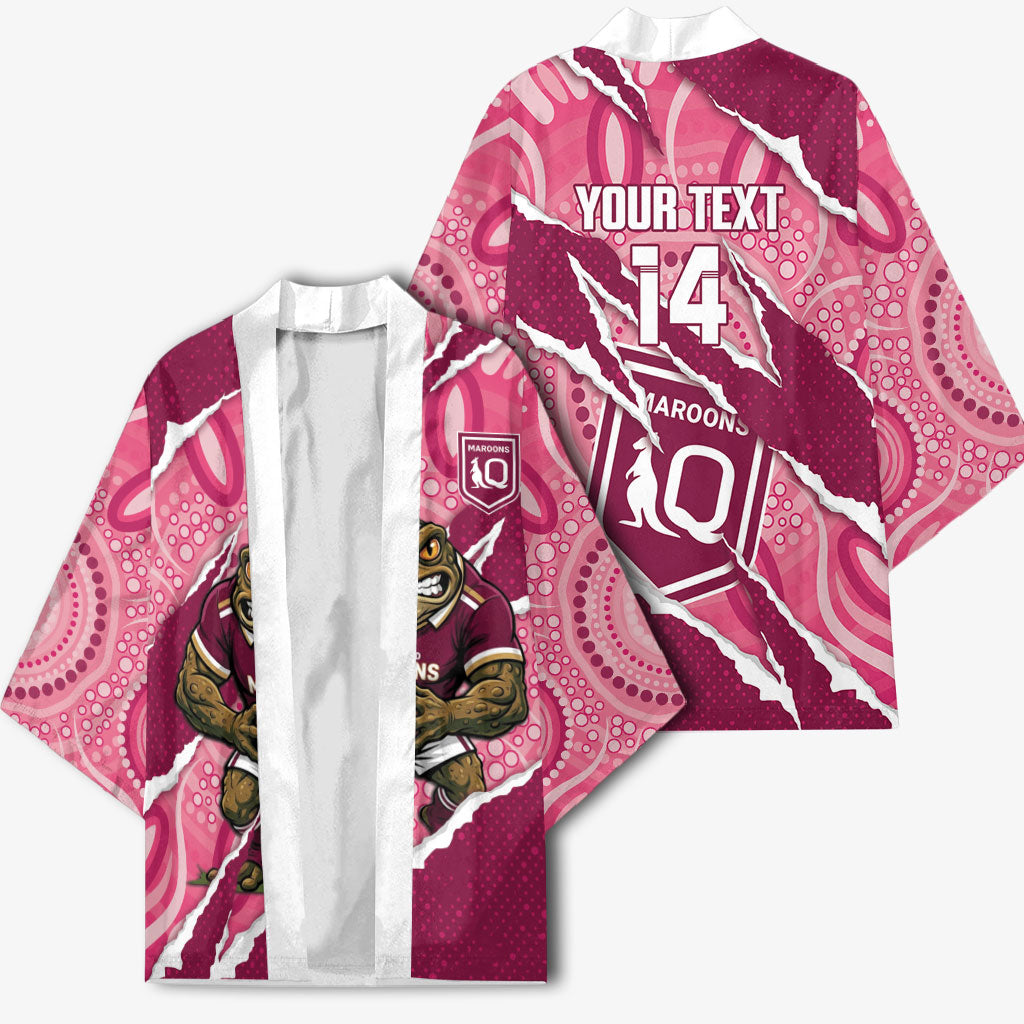 QLD Maroons Rugby Custom Kimono Go Cane Toads Sporty Aboriginal Art