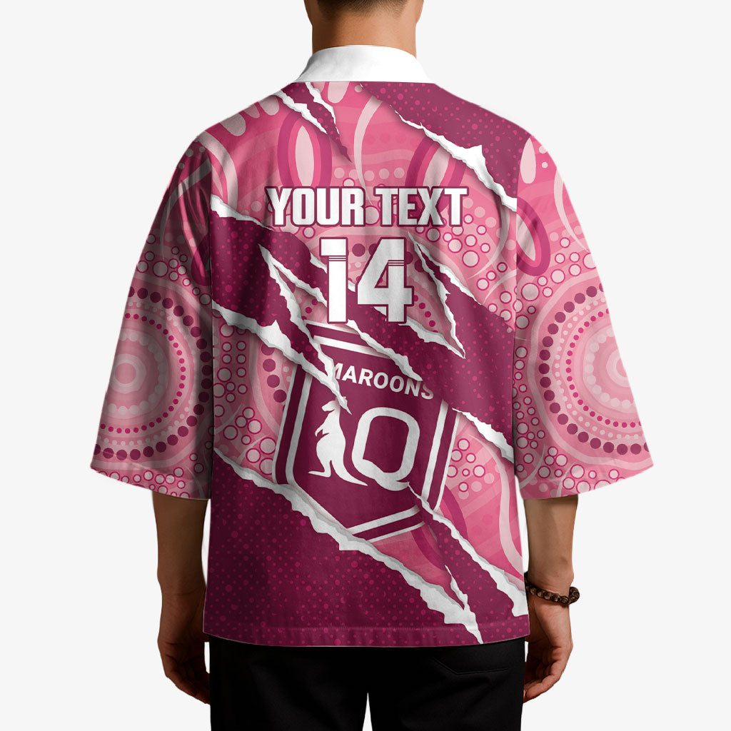 QLD Maroons Rugby Custom Kimono Go Cane Toads Sporty Aboriginal Art