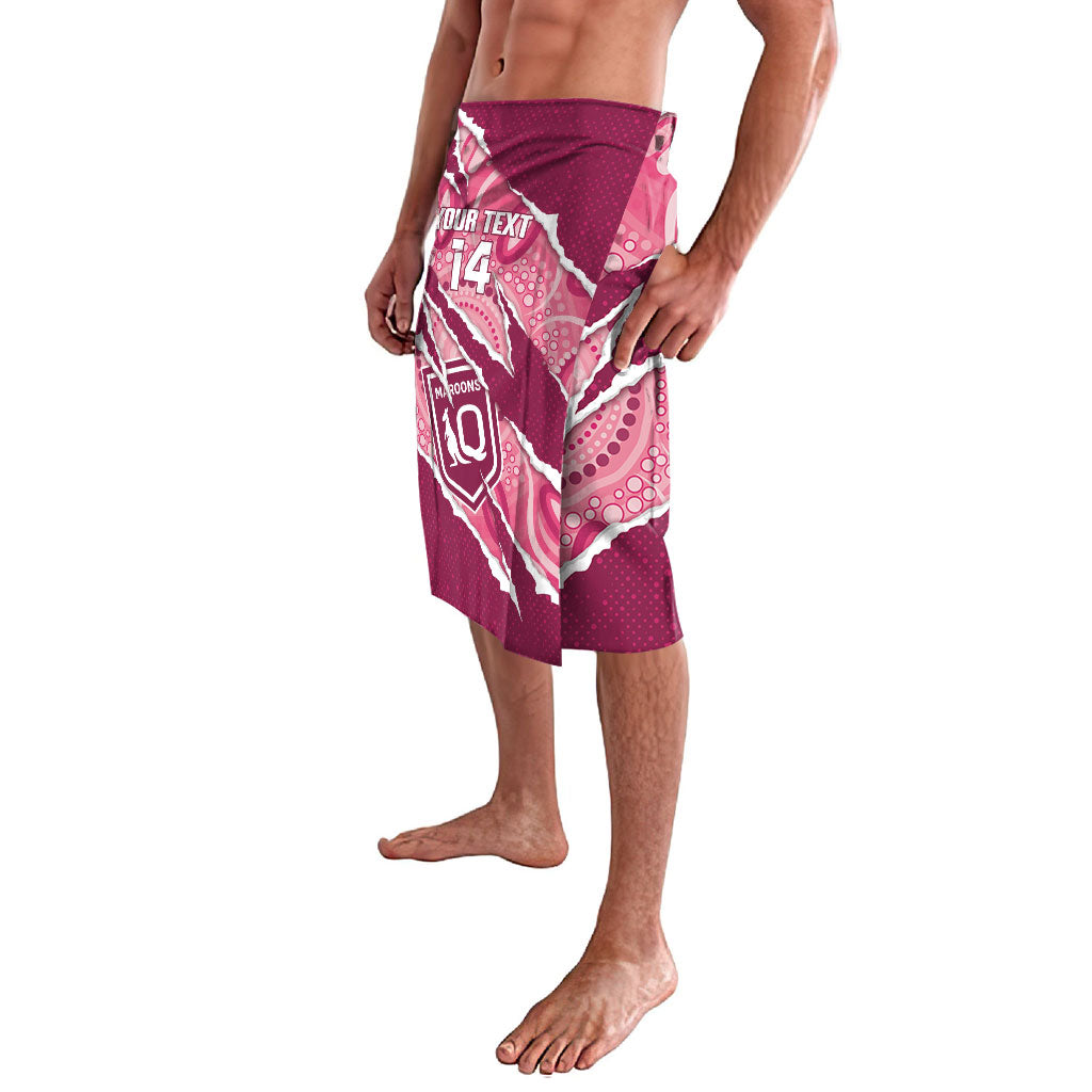 QLD Maroons Rugby Custom Lavalava Go Cane Toads Sporty Aboriginal Art