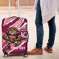 QLD Maroons Rugby Custom Luggage Cover Go Cane Toads Sporty Aboriginal Art