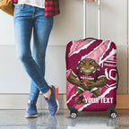 QLD Maroons Rugby Custom Luggage Cover Go Cane Toads Sporty Aboriginal Art