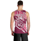 QLD Maroons Rugby Custom Men Tank Top Go Cane Toads Sporty Aboriginal Art