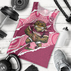 QLD Maroons Rugby Custom Men Tank Top Go Cane Toads Sporty Aboriginal Art