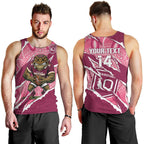 QLD Maroons Rugby Custom Men Tank Top Go Cane Toads Sporty Aboriginal Art