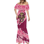 QLD Maroons Rugby Custom Mermaid Dress Go Cane Toads Sporty Aboriginal Art