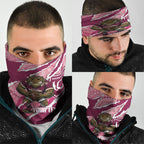 QLD Maroons Rugby Custom Neck Gaiter Go Cane Toads Sporty Aboriginal Art