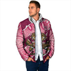 QLD Maroons Rugby Custom Padded Jacket Go Cane Toads Sporty Aboriginal Art