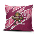 QLD Maroons Rugby Custom Pillow Cover Go Cane Toads Sporty Aboriginal Art