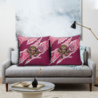 QLD Maroons Rugby Custom Pillow Cover Go Cane Toads Sporty Aboriginal Art