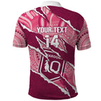 QLD Maroons Rugby Custom Polo Shirt Go Cane Toads Sporty Aboriginal Art