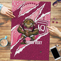 QLD Maroons Rugby Custom Puzzle Go Cane Toads Sporty Aboriginal Art
