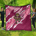 QLD Maroons Rugby Custom Quilt Go Cane Toads Sporty Aboriginal Art