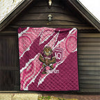 QLD Maroons Rugby Custom Quilt Go Cane Toads Sporty Aboriginal Art