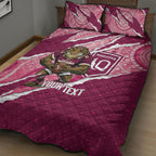 QLD Maroons Rugby Custom Quilt Bed Set Go Cane Toads Sporty Aboriginal Art