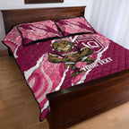 QLD Maroons Rugby Custom Quilt Bed Set Go Cane Toads Sporty Aboriginal Art