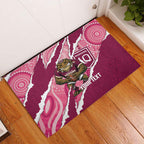 QLD Maroons Rugby Custom Rubber Doormat Go Cane Toads Sporty Aboriginal Art