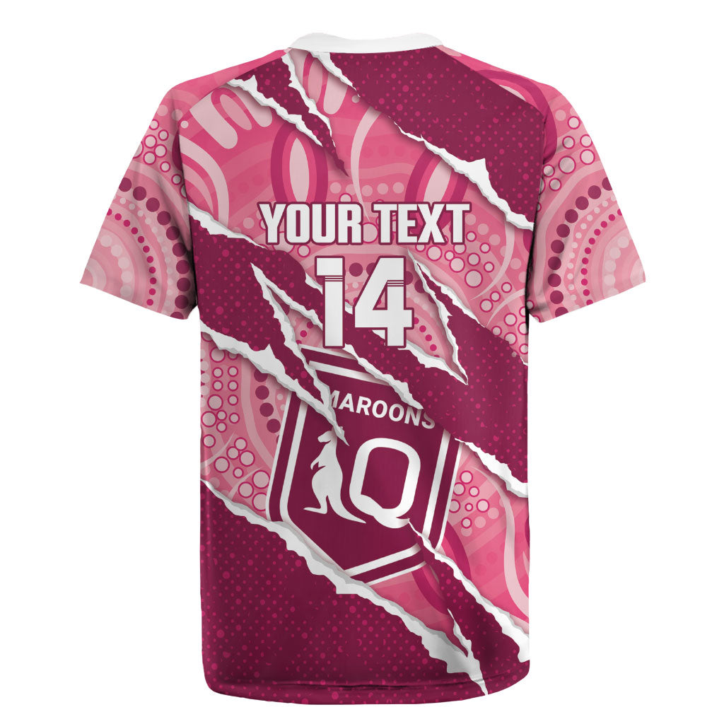 QLD Maroons Rugby Custom Rugby Jersey Go Cane Toads Sporty Aboriginal Art