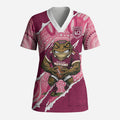 QLD Maroons Rugby Custom Scrub Top Go Cane Toads Sporty Aboriginal Art