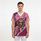 QLD Maroons Rugby Custom Scrub Top Go Cane Toads Sporty Aboriginal Art