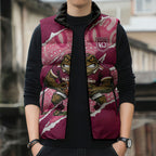 QLD Maroons Rugby Custom Sleeveless Puffer Jacket Go Cane Toads Sporty Aboriginal Art