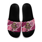 QLD Maroons Rugby Custom Slide Sandals Go Cane Toads Sporty Aboriginal Art