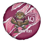 QLD Maroons Rugby Custom Spare Tire Cover Go Cane Toads Sporty Aboriginal Art