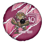 QLD Maroons Rugby Custom Spare Tire Cover Go Cane Toads Sporty Aboriginal Art