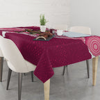 QLD Maroons Rugby Custom Tablecloth Go Cane Toads Sporty Aboriginal Art