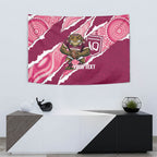 QLD Maroons Rugby Custom Tapestry Go Cane Toads Sporty Aboriginal Art