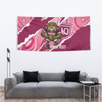 QLD Maroons Rugby Custom Tapestry Go Cane Toads Sporty Aboriginal Art