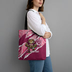 QLD Maroons Rugby Custom Tote Bag Go Cane Toads Sporty Aboriginal Art