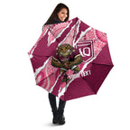 QLD Maroons Rugby Custom Umbrella Go Cane Toads Sporty Aboriginal Art