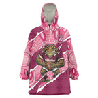 QLD Maroons Rugby Custom Wearable Blanket Hoodie Go Cane Toads Sporty Aboriginal Art