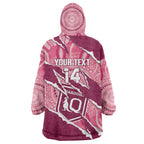 QLD Maroons Rugby Custom Wearable Blanket Hoodie Go Cane Toads Sporty Aboriginal Art