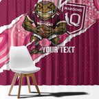 QLD Maroons Rugby Custom Window Curtain Go Cane Toads Sporty Aboriginal Art