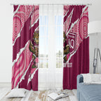 QLD Maroons Rugby Custom Window Curtain Go Cane Toads Sporty Aboriginal Art