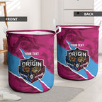 QLD Maroons and NSW Blues Personalised Laundry Basket Cockroaches Cane Toads Together