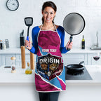 QLD Maroons and NSW Blues Personalised Apron Cockroaches Cane Toads Together