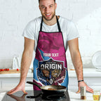 QLD Maroons and NSW Blues Personalised Apron Cockroaches Cane Toads Together