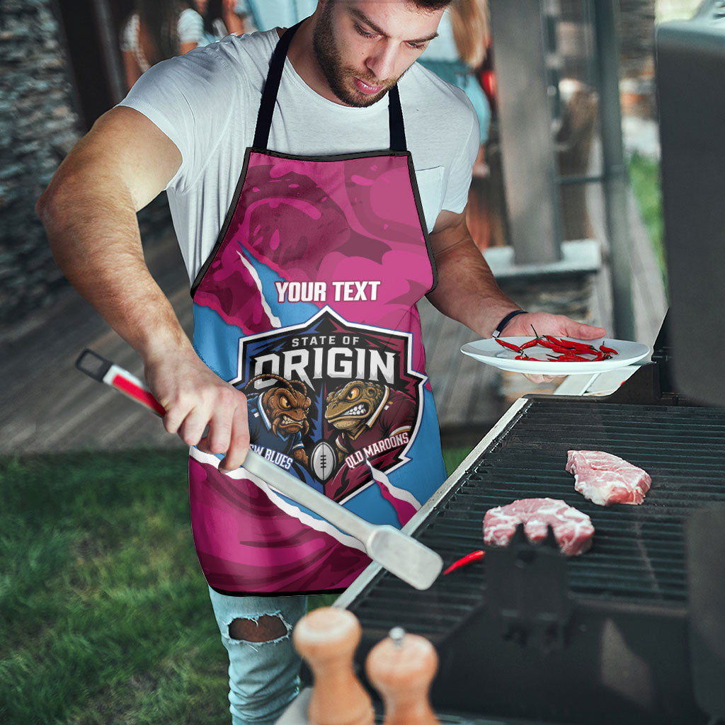 QLD Maroons and NSW Blues Personalised Apron Cockroaches Cane Toads Together