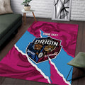 QLD Maroons and NSW Blues Personalised Area Rug Cockroaches Cane Toads Together