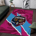 QLD Maroons and NSW Blues Personalised Area Rug Cockroaches Cane Toads Together
