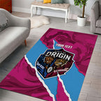 QLD Maroons and NSW Blues Personalised Area Rug Cockroaches Cane Toads Together
